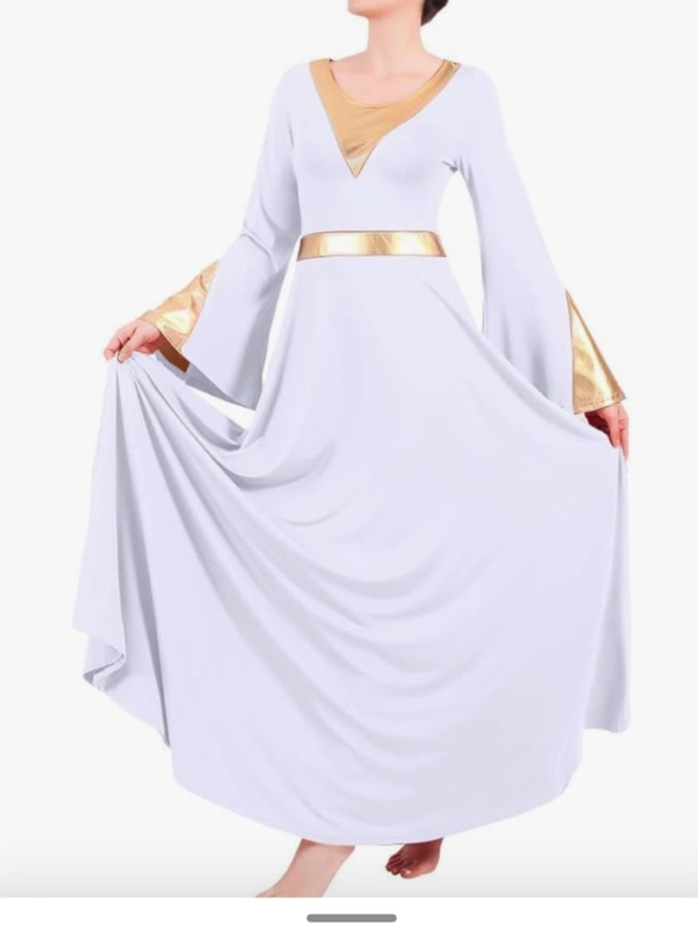 IBAKOM Women Praise Robe Worship Dress Metallic Size Medium NWT